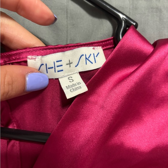 pink silk blouse - Picture 3 of 3